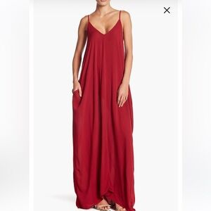 Lovestitch Gauzy Red Maxi Dress M/L